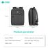 Coteci Laptop BackPack 14-16 Inches Laptop/Tablet, Durable, Water-Repellent, Lightweight, Clean Design, Sleek for Travel, Business Casual or College - Space Gray